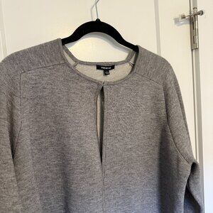 Premise Gray Open Front Knit Jacket Cardigan New With Tags Size L